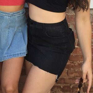 Forever 21 Black Denim Skirt